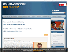 Tablet Screenshot of cdu-stadtbezirk-porz.de